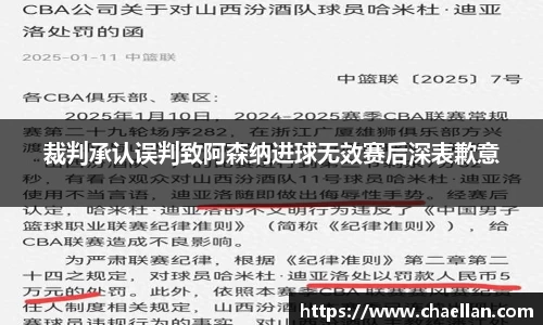 裁判承认误判致阿森纳进球无效赛后深表歉意